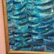 Mid-Century Oil on Canvas “Blue Trees” by Ag Liljardh– Vintage & Framed