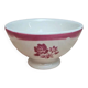 Small antique dining set bowl in earthenware with pink floral decoration – retro charm