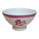 Small antique dining set bowl in earthenware with pink floral decoration – retro charm