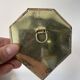 Mini miroir en laiton doré vintage forme goutte