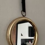 Vintage round medallion mirror from the 70s