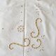 old rectangular white tablecloth brogue embroidery