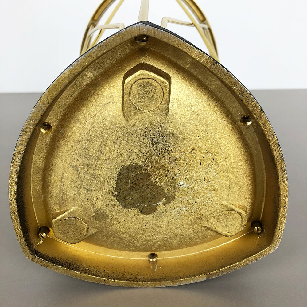 Midcentury metal brass modernist umbrella stand, Germany, 1950s