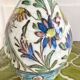 Vase céramique craquelée décor oiseaux