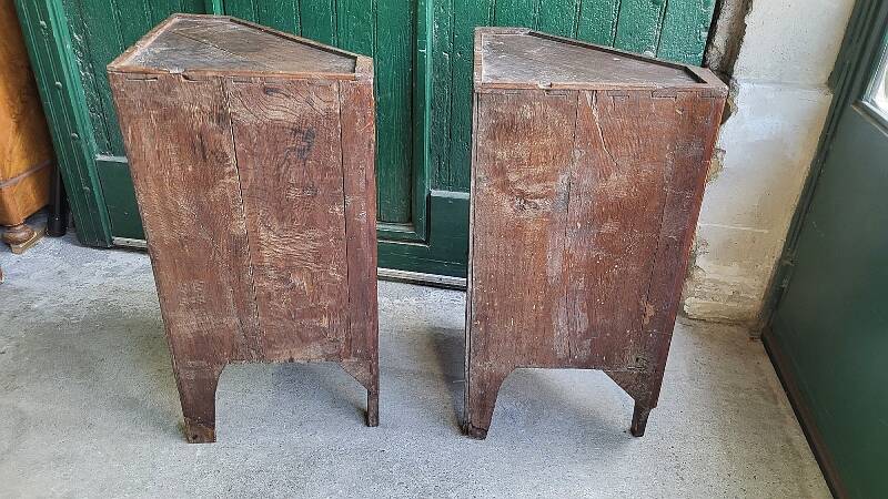 Pair of corner cabinets louis xvi corner furniture from the 18th century with a top ma