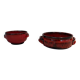 Red ceramic pieces by Gérard Hoffman (1917/1965).