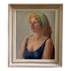 Painting "The woman with the green headband" 50's