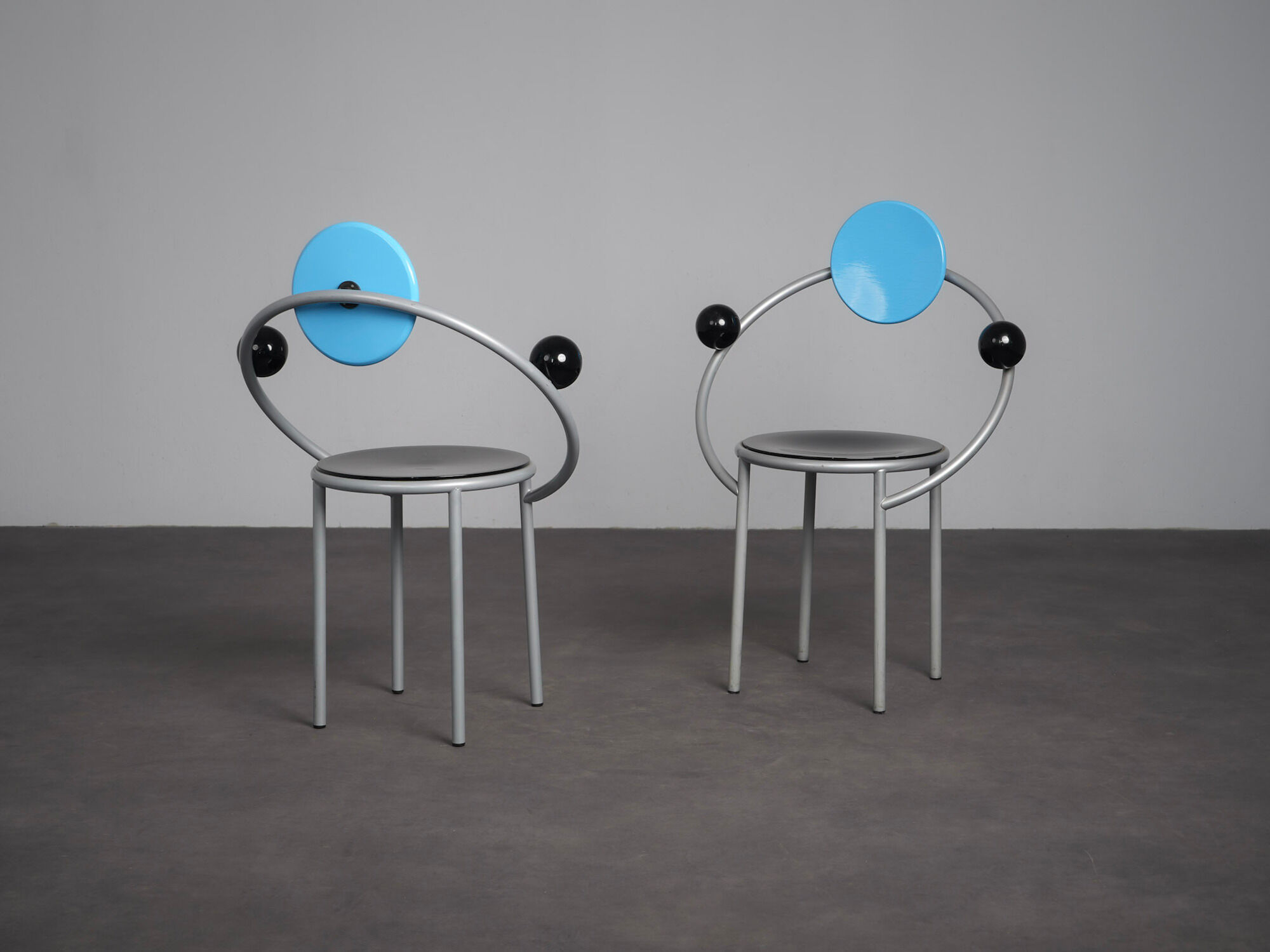 Pair of First Chairs by Michele De Lucchi for Memphis Milano, Italy, 1981