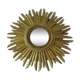 Miroir soleil doré années 70 30cm