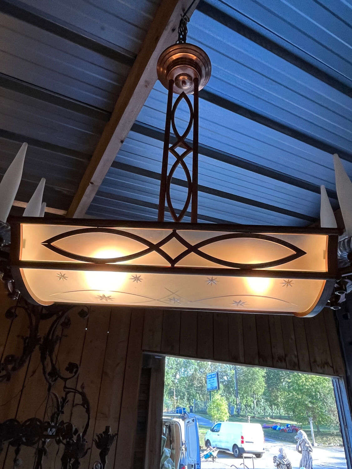 1930s Petitot Chandelier