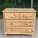 Commode anglaise rénovée en bois massif 1970