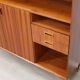 1960s Italian mid-century teak highboard restored with brass feet
