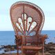 "Emmanuelle" armchair (Peacock chair) in rattan, 20th century