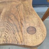 Set of 6 brutalist oak dining chairs, 1960
