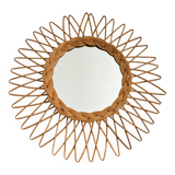 Old rattan mirror