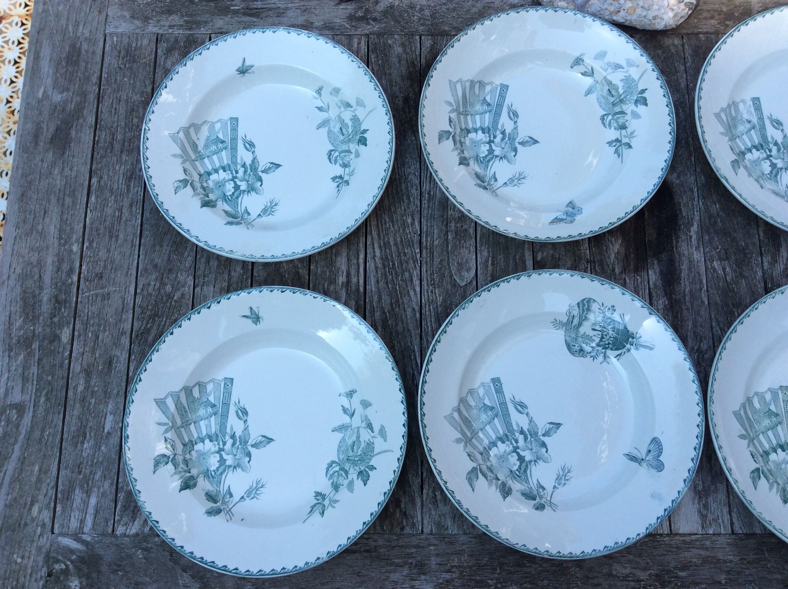 Series 6 tablespoons Plate Iron Earth