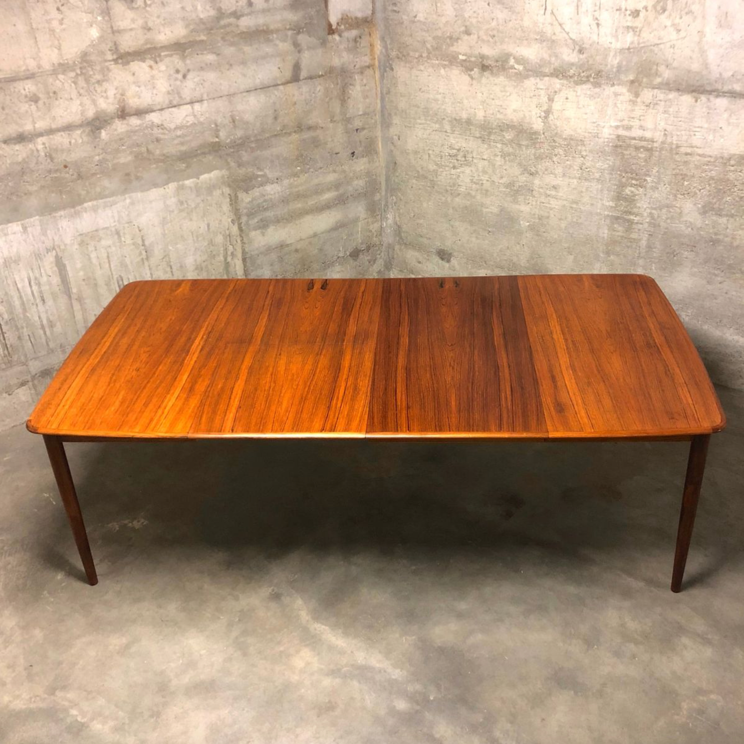 Extendable Palisander Dining Table by Henry Rosengren Hansen for Brande, 1960s