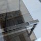 Vintage hifi or TV unit in chrome steel and smoked glass