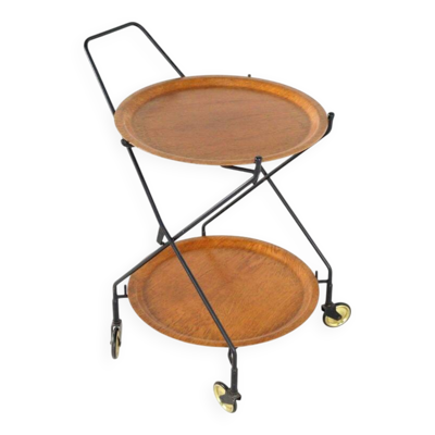 Chariot, desserte à plateaux ronds amovibles dans le style de Jie Giantofte