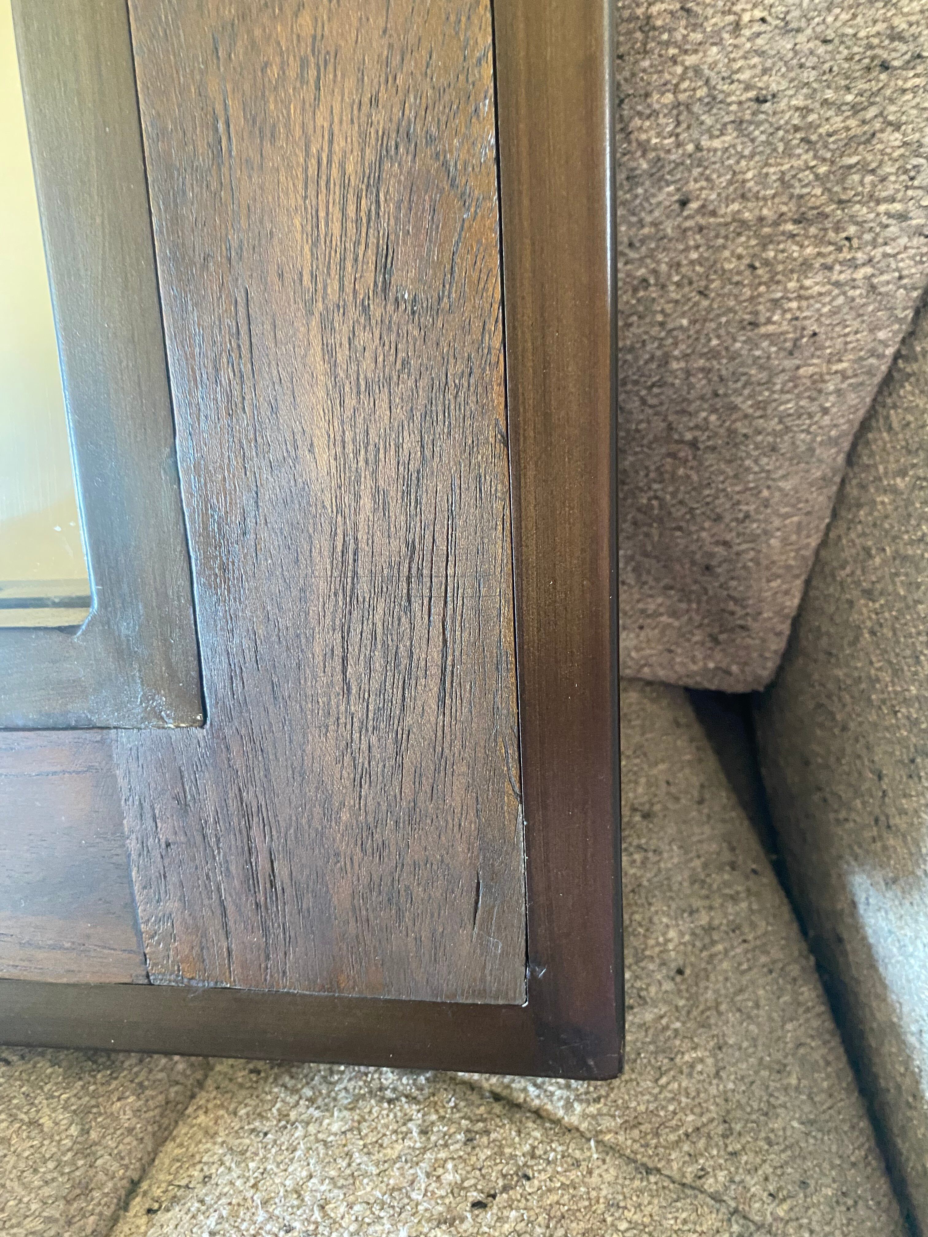 Solid wood mirror