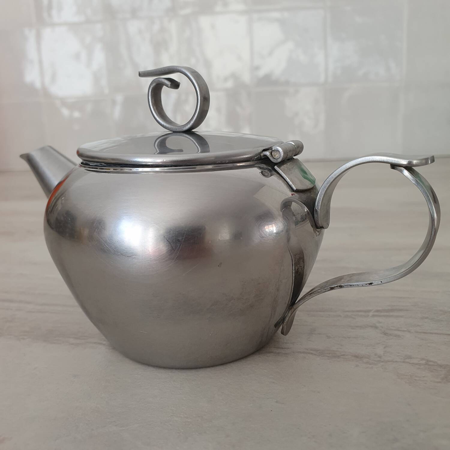 Rémy Letang / Small brushed 18/10 stainless steel teapot