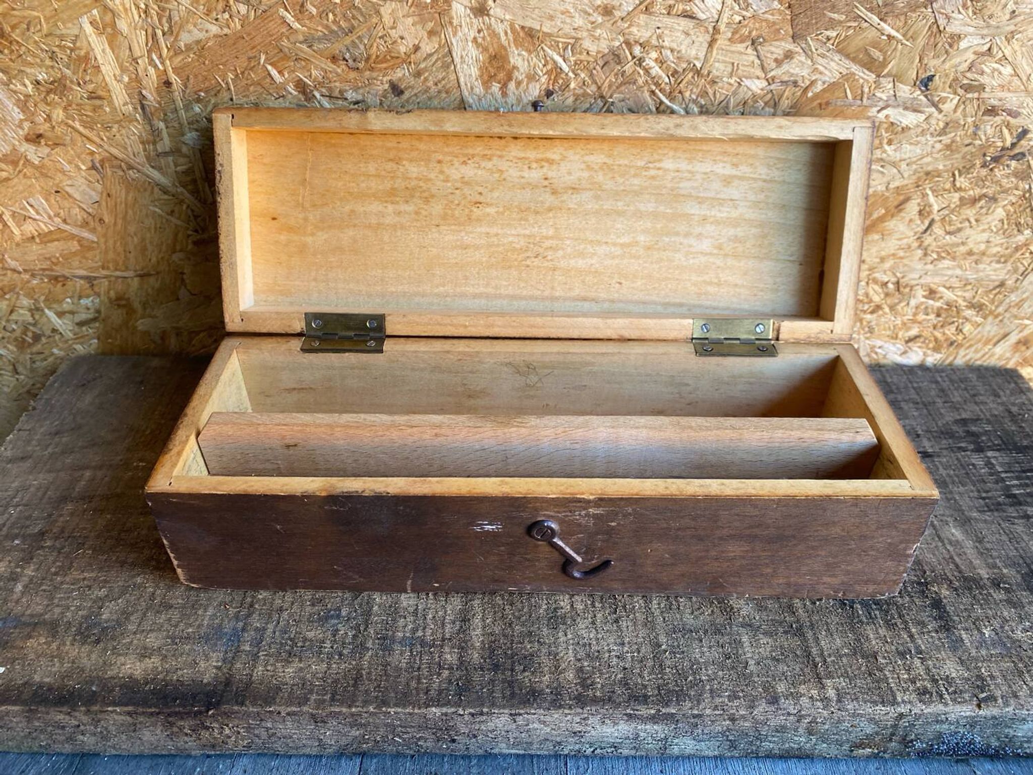 Antique Writing Desk Set Vintage Wooden Storage Box #D89