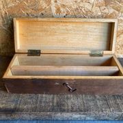 Antique Writing Desk Set Vintage Wooden Storage Box #D89
