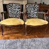 Pair of zebra armchairs