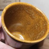 Set of 4 Digoin stoneware glasses