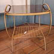 1950s reading lamp – Formica and gold metal