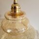 Amber yellow glass pendant lamp