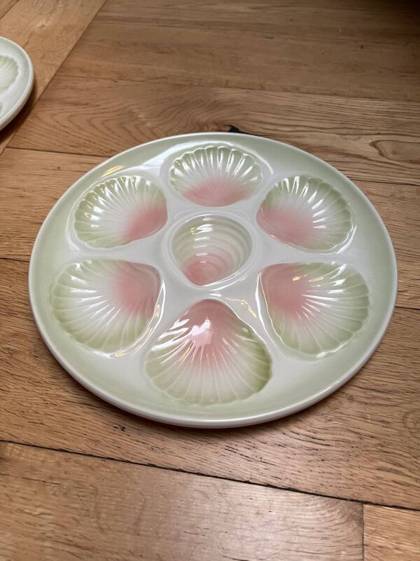 6 Assiettes à huîtres / coquillages  Moulin des loups