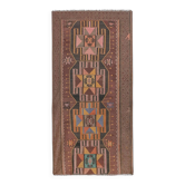 Vintage Turkish kilim, handwoven, 133x261 cm.