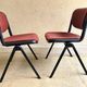 Pair of chairs design Vertebra Ambasz & Piretti Anonima Castelli 1976