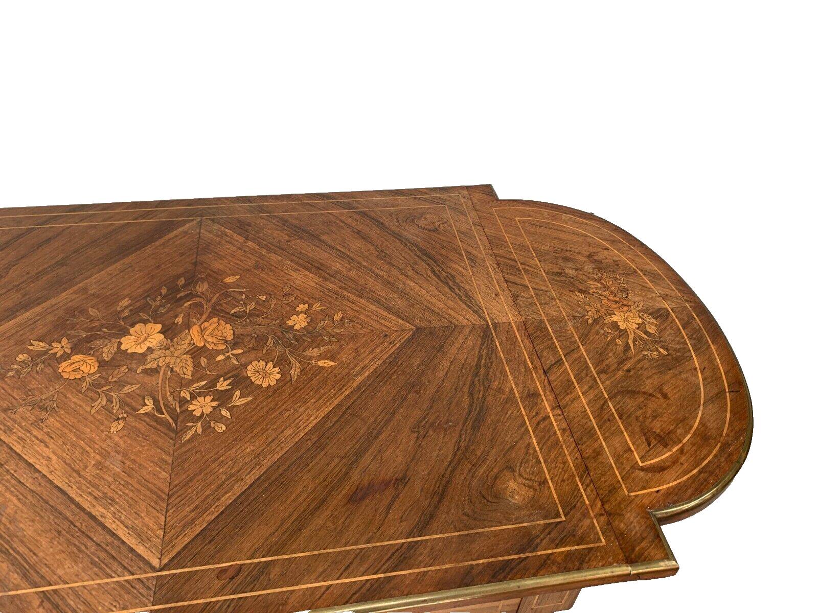 Napoleon III style desk table with 20th century inlaid top