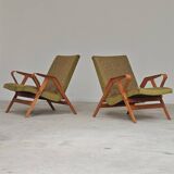 Pair of armchairs restored by Frantisek Jirak for Tatra Nabytok 1960