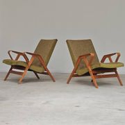 Pair of armchairs restored by Frantisek Jirak for Tatra Nabytok 1960