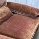 Maralunga armchair by Cassina, Gordon velvet in rust colour.