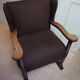 Mid-Century Brutalist Wing Armchair in the manner of Charles Dudouyt, 1950s