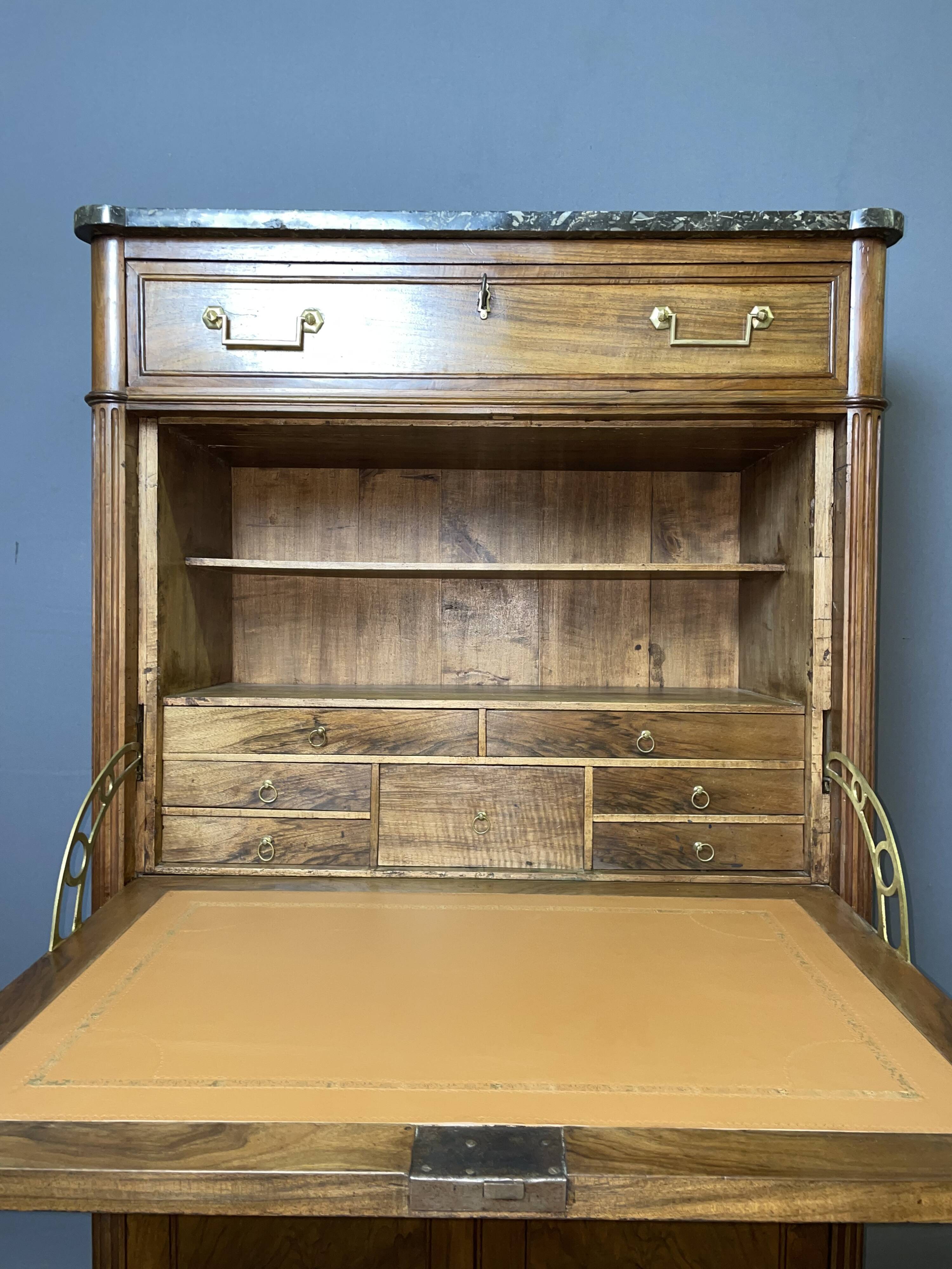 Louis XVI period walnut secretary