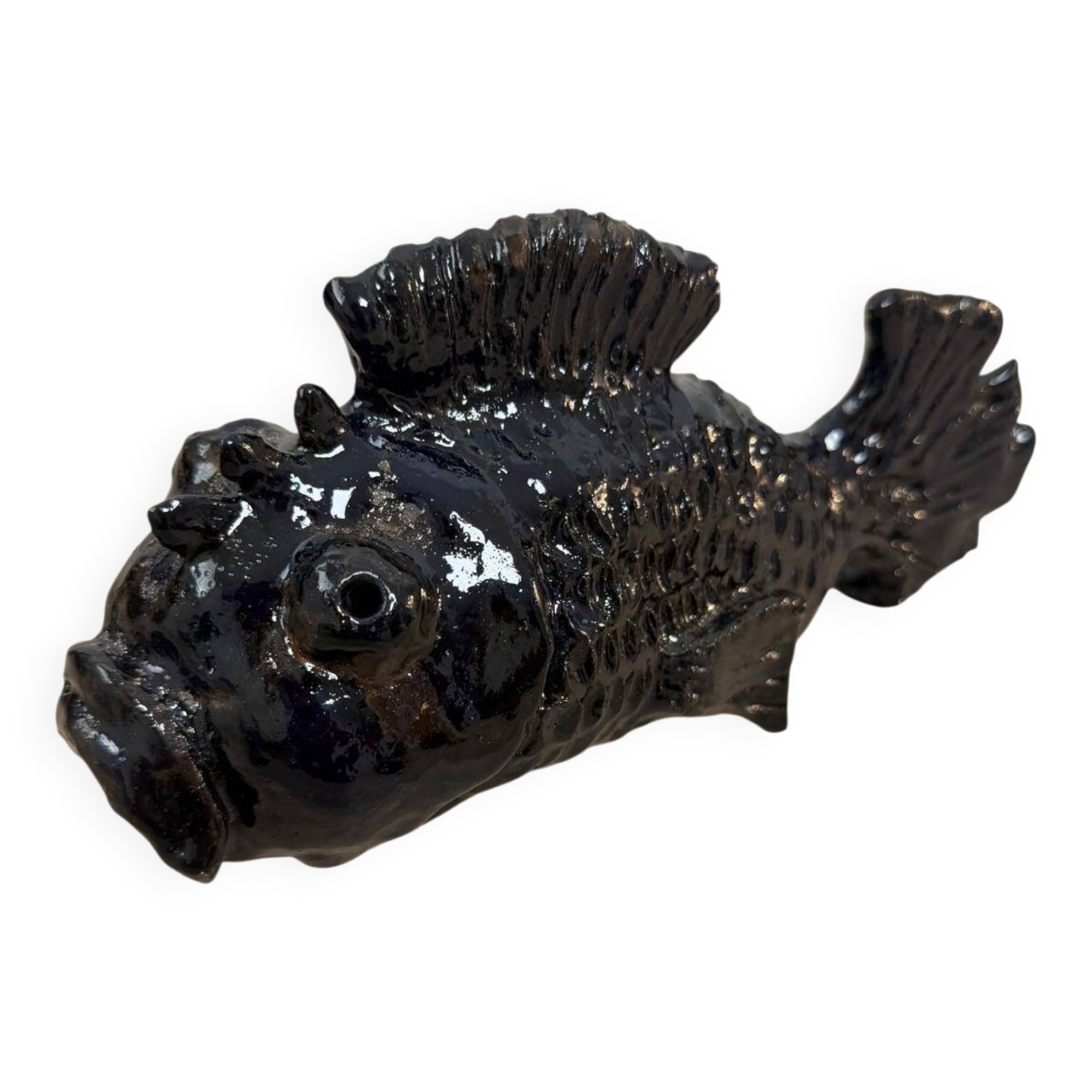 Fish "Marcel" handmade in glazed terracotta