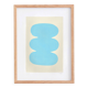 Abstract painting 30x40 light blue illustration signed Eawy