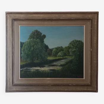 Oil on canvas landscape
