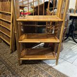 Bamboo standing shelf from the 60s