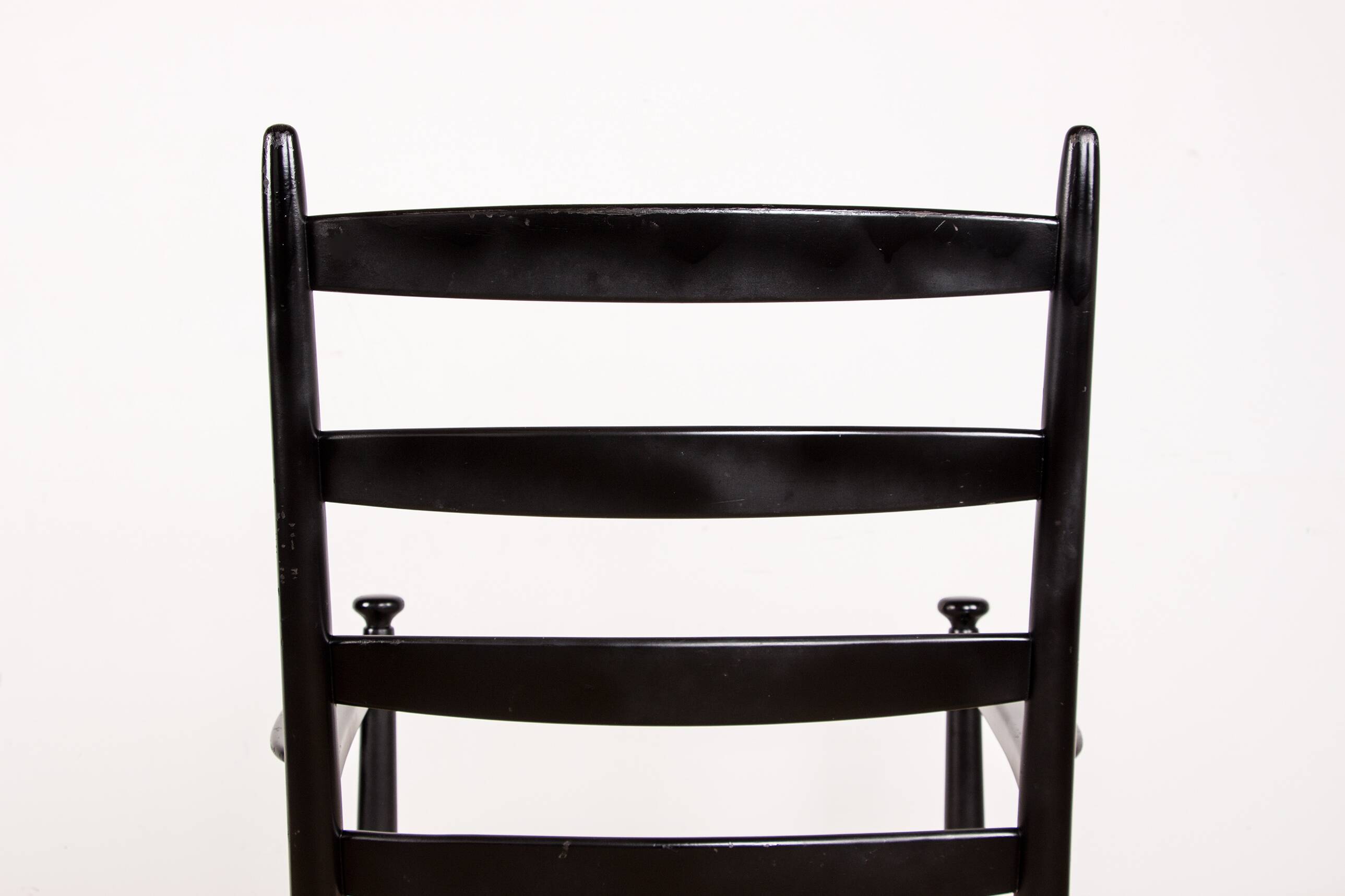 Danish Rocking Chair in lacquered wood and fabric model 218, Thomas Harlev 1960.