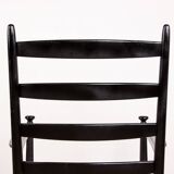 Danish Rocking Chair in lacquered wood and fabric model 218, Thomas Harlev 1960.
