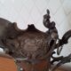 Aiguière ancienne en verre et étain