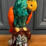 Perroquet Vallauris 1960 couleur dominante rouge