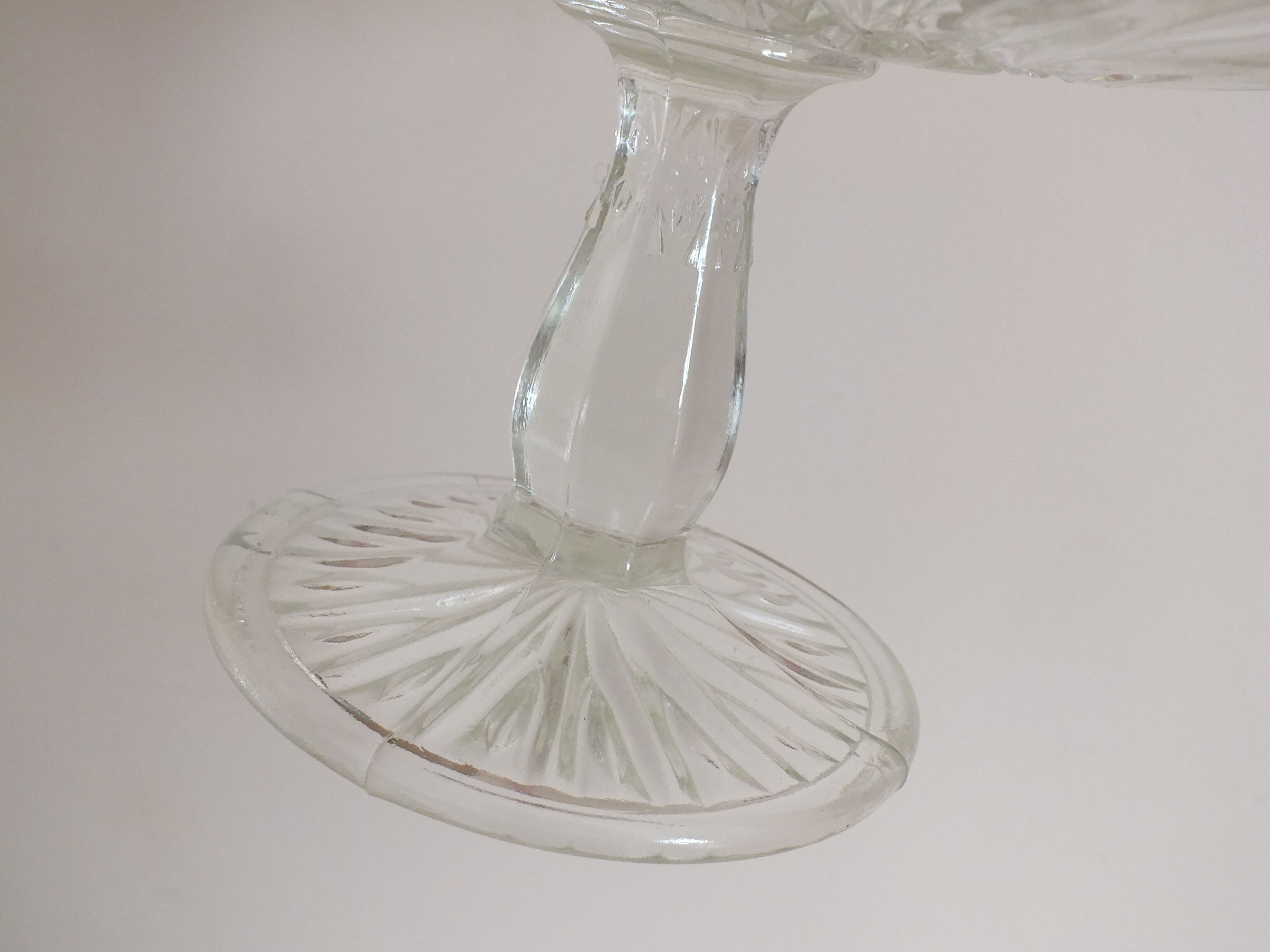 Moulded glass fruit display cup 40s