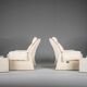P60 chairs and ottomans by Vittorio Introini for Saporiti, 1960s, set of 4